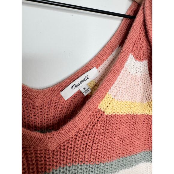 Madewell Grandfield Striped Knit Sweater Tank Top Size Medium Tie Strap - Picture 10 of 10